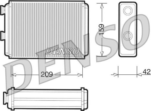 Denso DRR09070 - Heat Exchanger, interior heating www.parts5.com