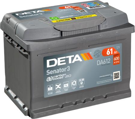 DETA DA612 - Стартерная аккумуляторная батарея, АКБ www.parts5.com