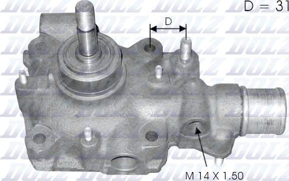 DOLZ B114 - Water Pump www.parts5.com