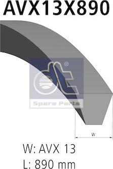 DT Spare Parts 3.34504 - V-Belt www.parts5.com