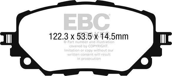 EBC Brakes DP42263R - Brake Pad Set, disc brake www.parts5.com
