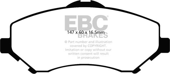 EBC Brakes DP61798 - Brake Pad Set, disc brake www.parts5.com