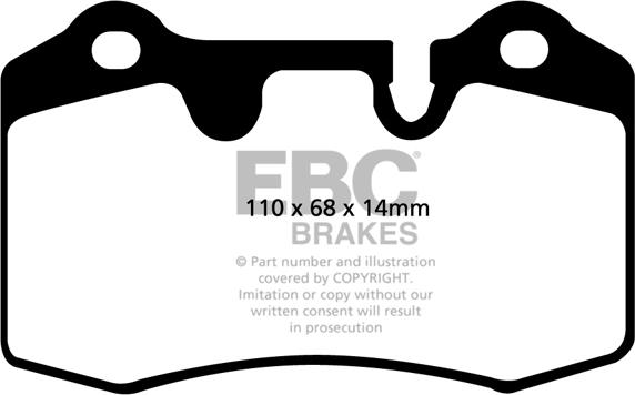 EBC Brakes DP41909R - Brake Pad Set, disc brake www.parts5.com