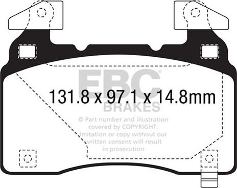 EBC Brakes DP43028R - Brake Pad Set, disc brake www.parts5.com