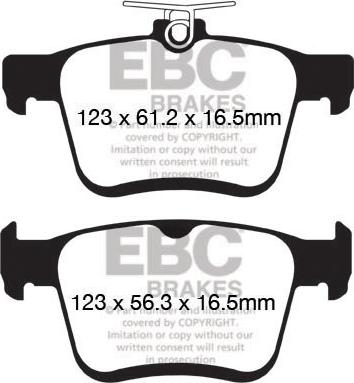 EBC Brakes DP42153R - Brake Pad Set, disc brake www.parts5.com