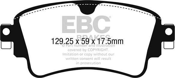 EBC Brakes DP22254 - Brake Pad Set, disc brake www.parts5.com