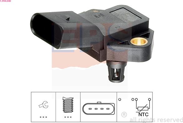 EPS 1.994.040 - Sensor, intake air temperature www.parts5.com