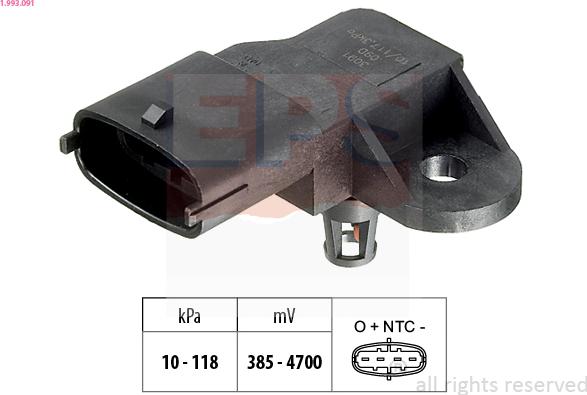 EPS 1.993.091 - Air Pressure Sensor, height adaptation www.parts5.com