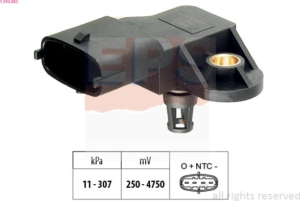 EPS 1.993.082 - Air Pressure Sensor, height adaptation www.parts5.com