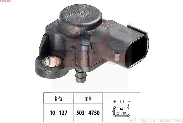 EPS 1.993.106 - Air Pressure Sensor, height adaptation www.parts5.com