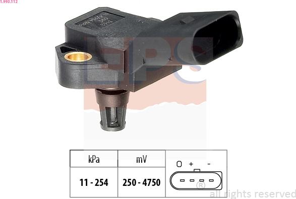 EPS 1.993.112 - Air Pressure Sensor, height adaptation www.parts5.com