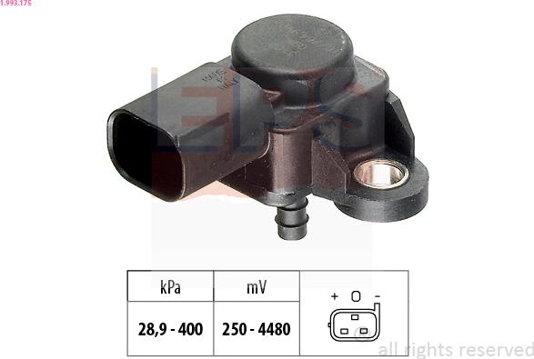 EPS 1.993.175 - Lufttryckssensor, körhöjdsanpassning www.parts5.com