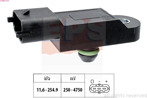 EPS 1.993.173 - Air Pressure Sensor, height adaptation www.parts5.com