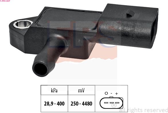 EPS 1.993.327 - Air Pressure Sensor, height adaptation www.parts5.com
