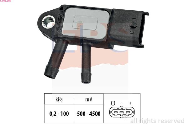 EPS 1.993.291 - Air Pressure Sensor, height adaptation www.parts5.com