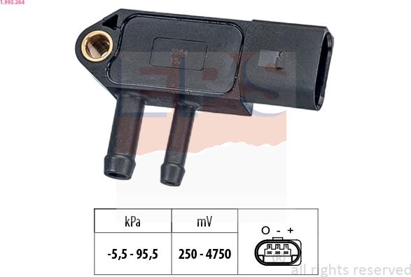 EPS 1.993.264 - Air Pressure Sensor, height adaptation www.parts5.com
