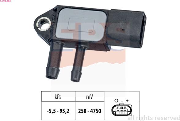EPS 1.993.263 - Pressure Sensor, brake booster www.parts5.com