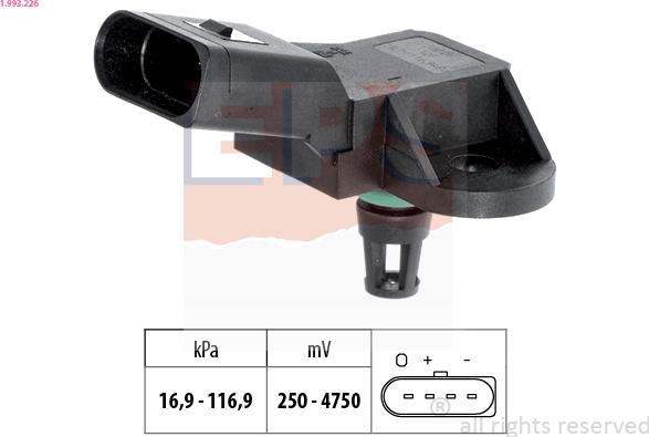EPS 1.993.226 - Air Pressure Sensor, height adaptation www.parts5.com