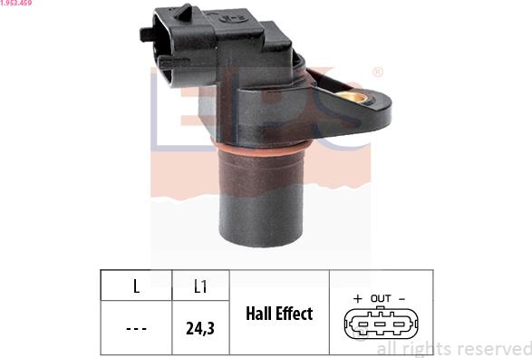 EPS 1.953.459 - Sensor, camshaft position www.parts5.com