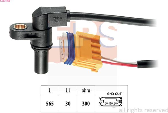 EPS 1.953.469 - RPM Sensor, automatic transmission www.parts5.com