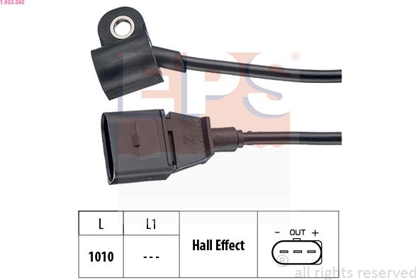 EPS 1.953.565 - Sensor, camshaft position www.parts5.com