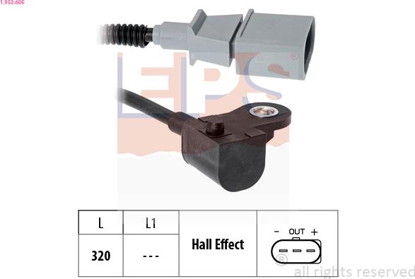 EPS 1.953.605 - Sensor, camshaft position www.parts5.com