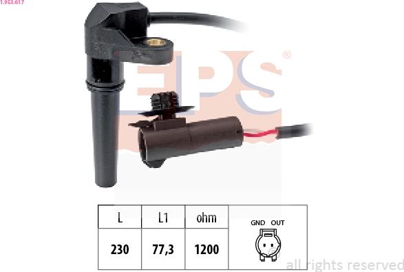 EPS 1.953.617 - RPM Sensor, automatic transmission www.parts5.com