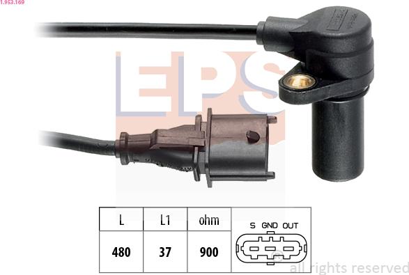 EPS 1.953.169 - Sensor, crankshaft pulse www.parts5.com