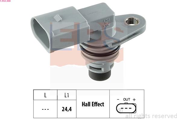 EPS 1.953.368 - Sensor, camshaft position www.parts5.com