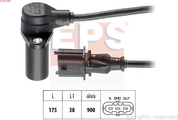 EPS 1.953.382 - Sensor, crankshaft pulse www.parts5.com