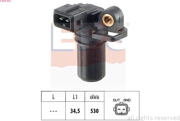 EPS 1.953.323 - Sensor, crankshaft pulse www.parts5.com