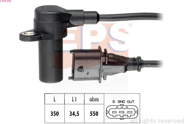 EPS 1.953.236 - Sensor, crankshaft pulse www.parts5.com