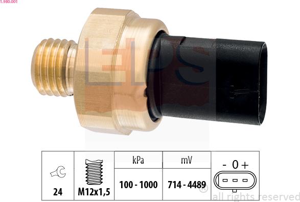 EPS 1.980.001 - Sender Unit, oil pressure www.parts5.com