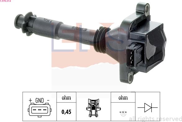 EPS 1.970.314 - Ignition Coil www.parts5.com