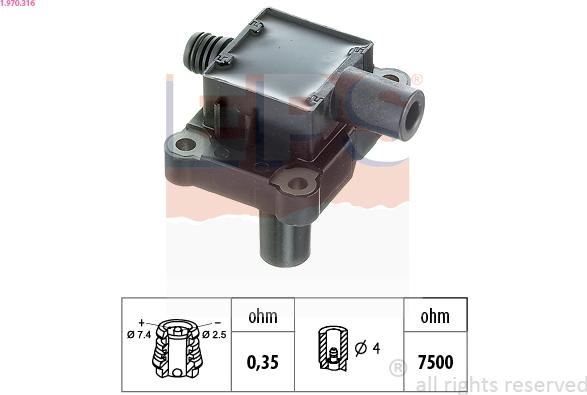 EPS 1.970.316 - Ignition Coil www.parts5.com