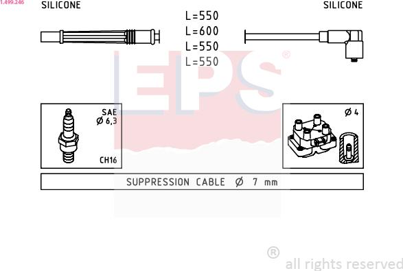 EPS 1.499.246 - Ignition Cable Kit www.parts5.com