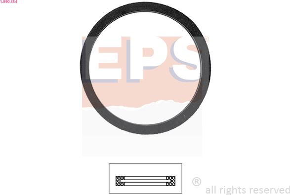 EPS 1.890.554 - Gasket, thermostat www.parts5.com