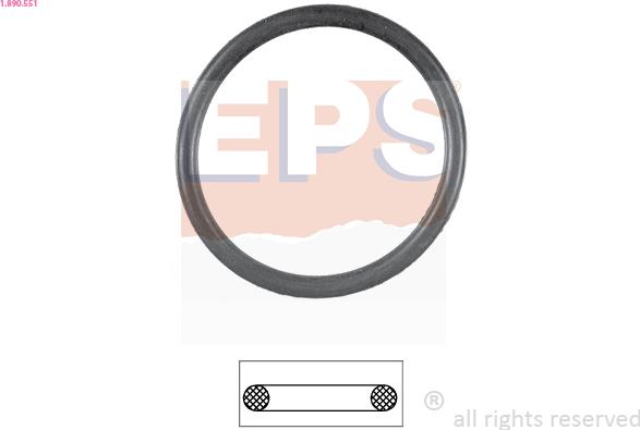 EPS 1.890.551 - Gasket, thermostat www.parts5.com