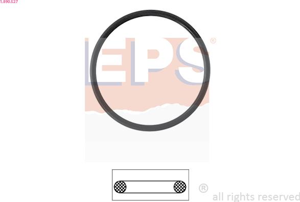 EPS 1.890.527 - Gasket, thermostat www.parts5.com