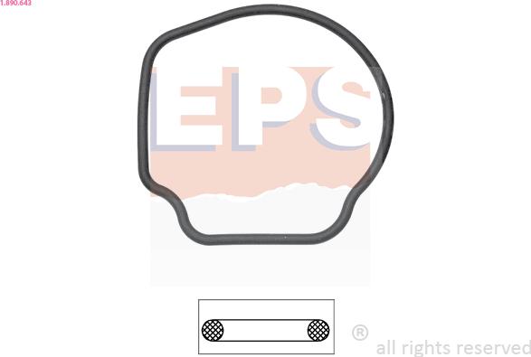 EPS 1.890.643 - Gasket, thermostat www.parts5.com