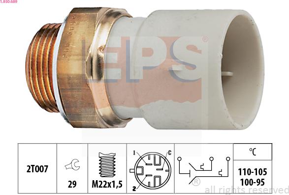 EPS 1.850.689 - Przełącznik termiczny, wentylator chłodnicy www.parts5.com