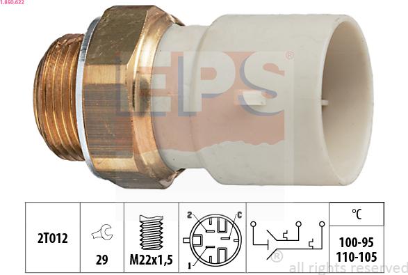 EPS 1.850.632 - Przełącznik termiczny, wentylator chłodnicy www.parts5.com