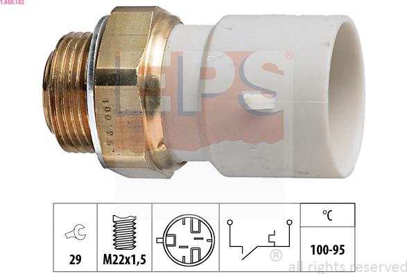 EPS 1.850.182 - Temperature Switch, radiator / air conditioner fan www.parts5.com