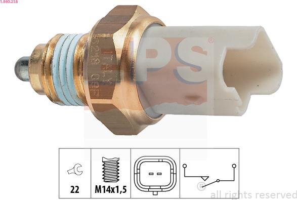 EPS 1.860.218 - Switch, reverse light www.parts5.com