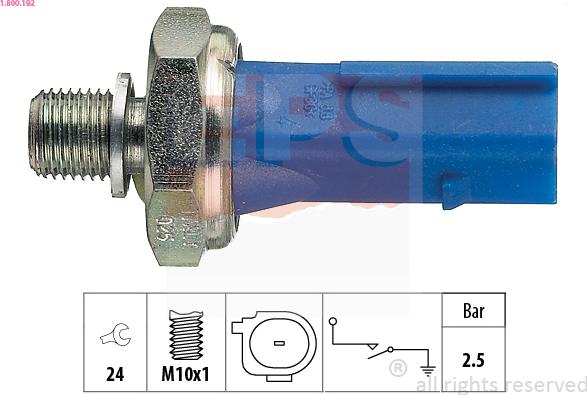 EPS 1.800.192 - Sender Unit, oil pressure www.parts5.com
