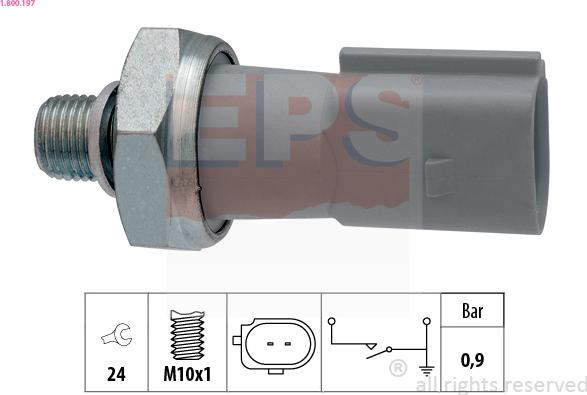 EPS 1.800.197 - Sender Unit, oil pressure www.parts5.com