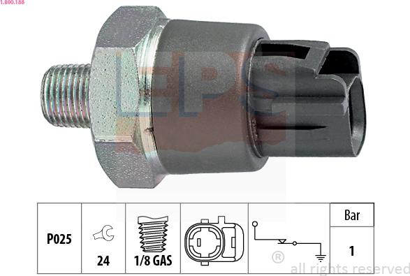 EPS 1.800.188 - Sender Unit, oil pressure www.parts5.com