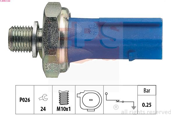 EPS 1.800.133 - Sender Unit, oil pressure www.parts5.com