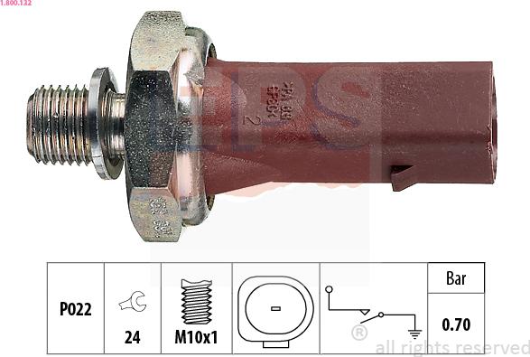 EPS 1.800.132 - Sender Unit, oil pressure www.parts5.com