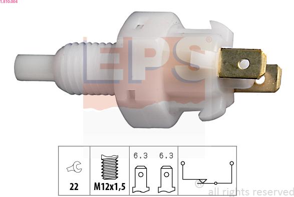 EPS 1.810.004 - Brake Light Switch www.parts5.com